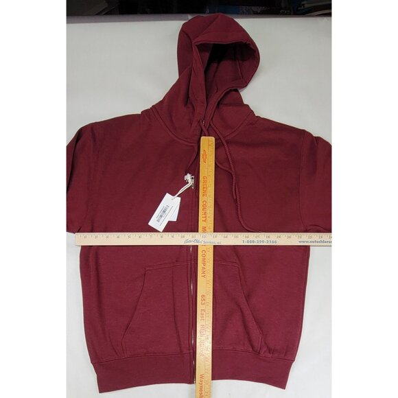 Reflex Boyfriend Hoodie Ultra Soft Burgundy Zip-Up Pockets Womens Large New Tags - Picture 11 of 11